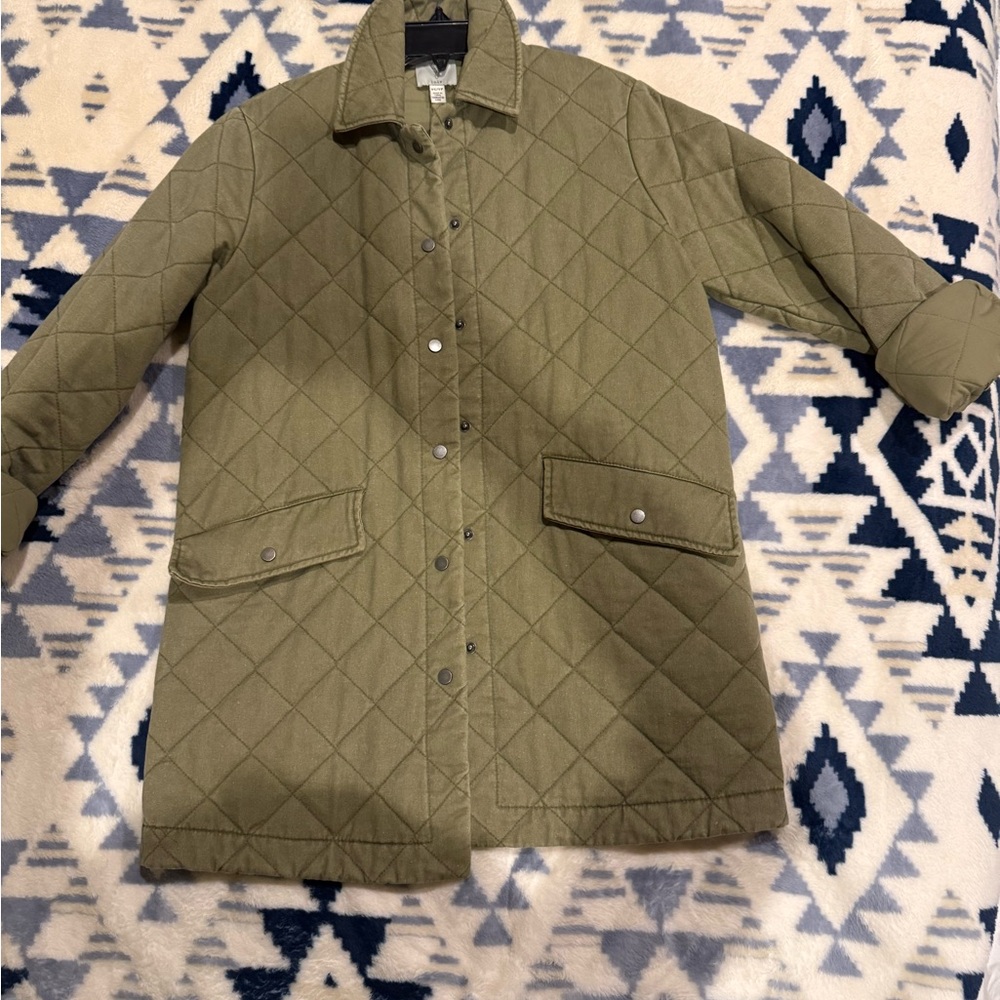 Joie Quilted Khaki Jacket